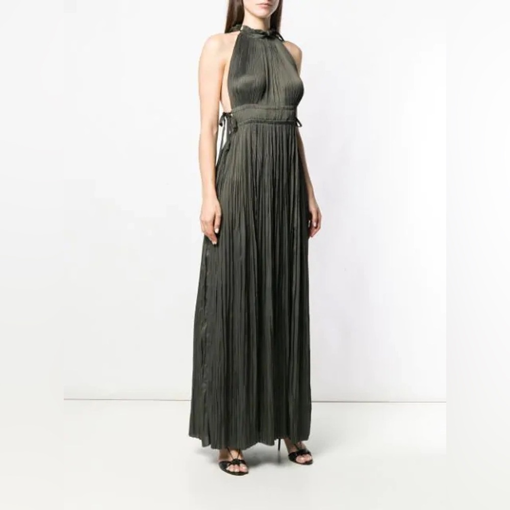 NWT Ulla Johnson Augustine Pleated Dress in Green